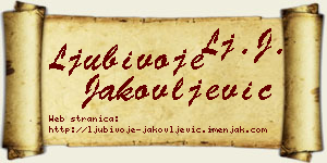 Ljubivoje Jakovljević vizit kartica